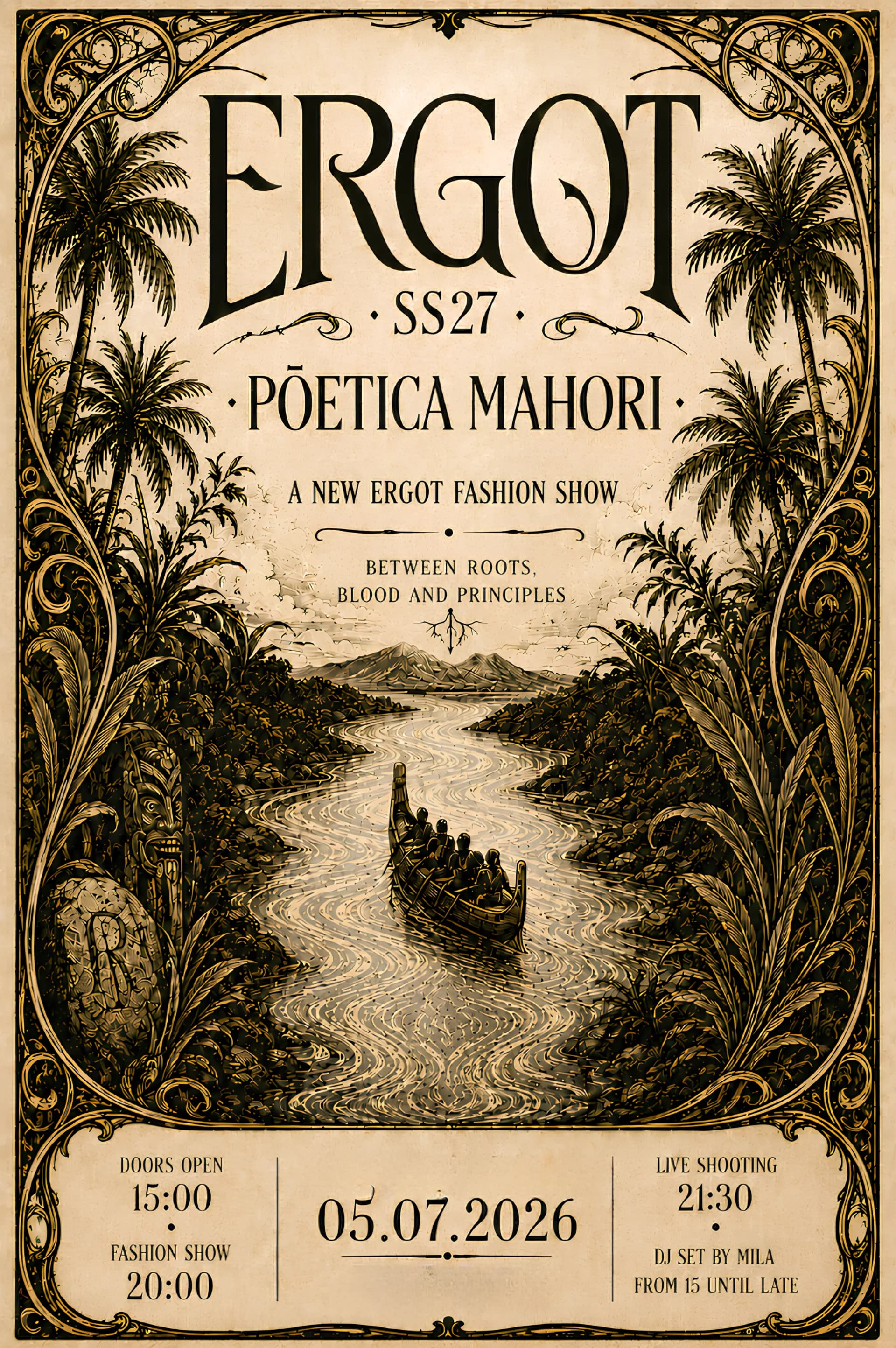 Ergot SS27 Pōetica Mahori poster